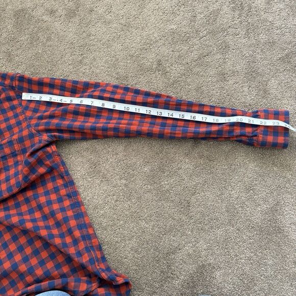 Taylor Stitch Men's 40 Red/Blue Flannel Button Down Long Sleeve Collared - Picture 9 of 9